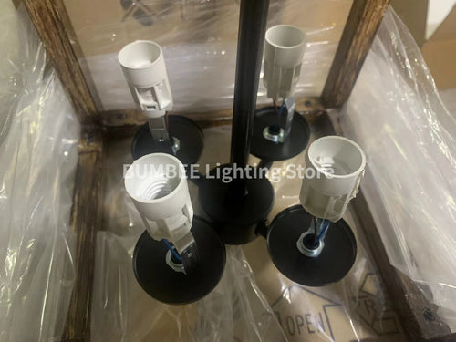 lustre américain rétro forme cage à oiseaux éclairage industriel moderne - vue 5 sur 8
