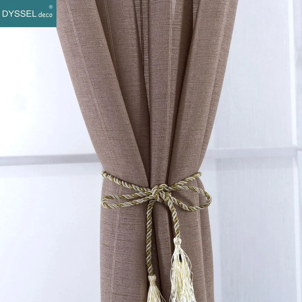 Rideau voilage rayures style europeen pour salon chambre - vue 5 sur 8