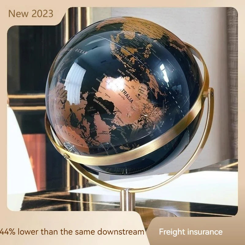 globe rotatif décoratif style européen pour bureau à domicile - vue 3 sur 9