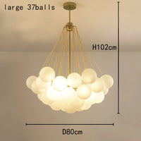 lustre boule de verre moderne led suspension nordique suspendu