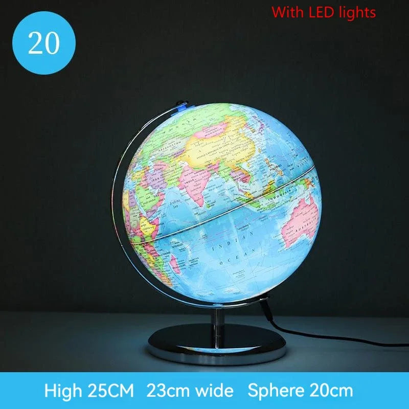 globe lumineux éducatif version anglaise carte du monde - vue 8 sur 8
