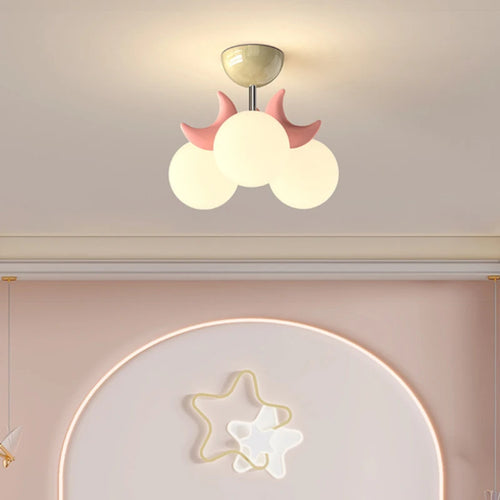 plafonnier en forme de lune pour chambre d'enfant moderne et douce - vue 5 sur 8
