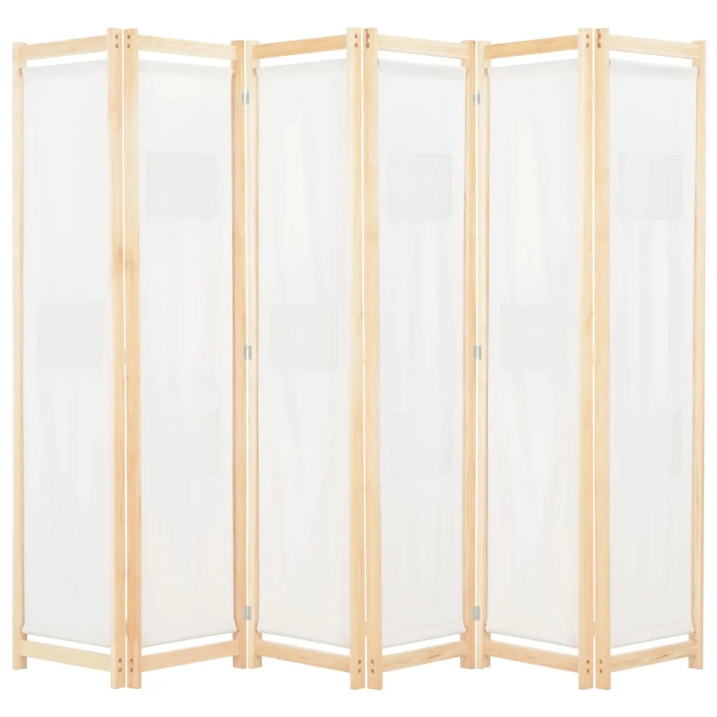 6-panel cream parting Wall, 240x4 cm fabric