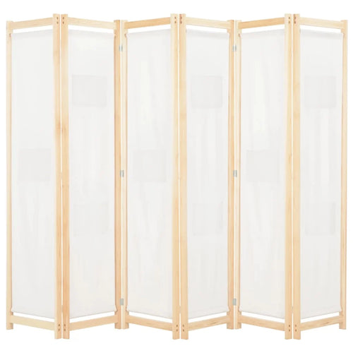 6-panel cream parting Wall, 240x4 cm fabric - vue 2 sur 7