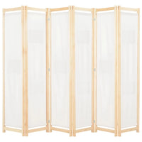 6-panel cream parting Wall, 240x4 cm fabric