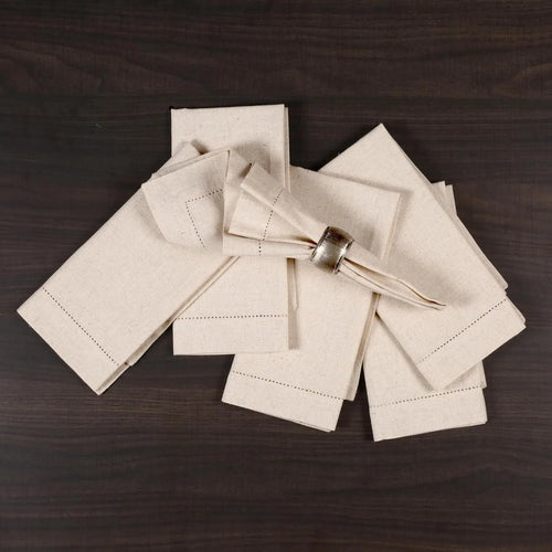 Serviette de table lot 6 serviettes lin classique