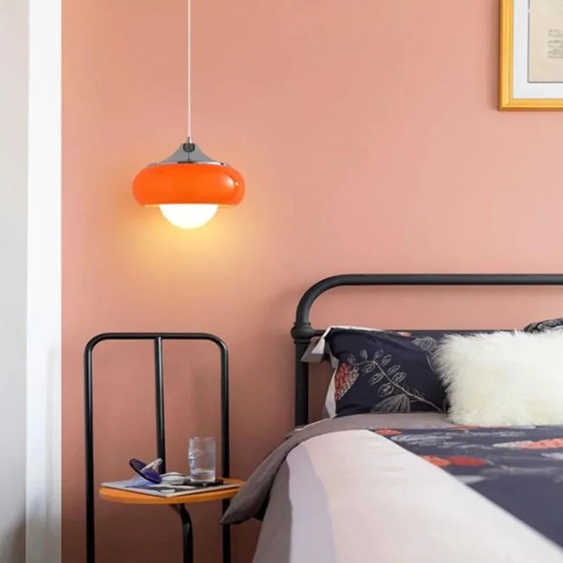 Bauhaus-Pendelleuchte Retro Glas Design für den Innenbereich - vue 8 sur 12