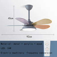 Moderner Deckenventilator LED mit Fernbedienung und Holz – Elegantes Design