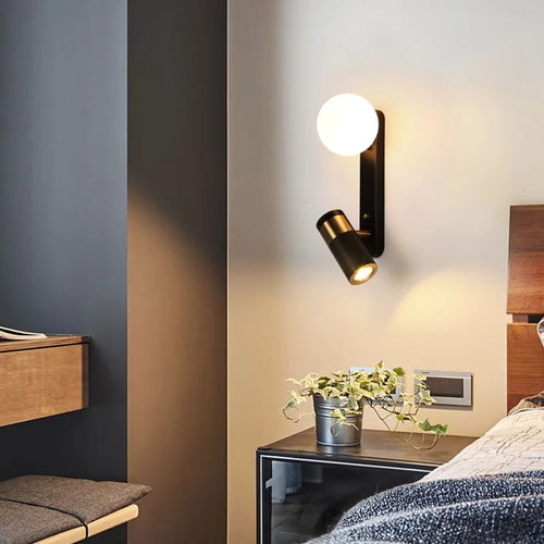 Moderne nordische LED-Wandleuchte mit drehbarem Design - vue 5 sur 7