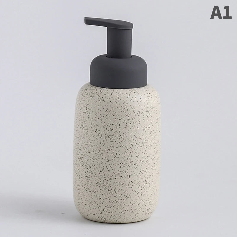 bouteille céramique distributeur savon liquide et gel douche - vue 18 sur 18