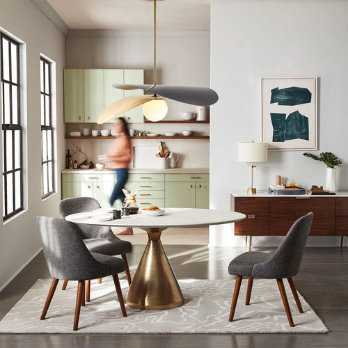 lampe suspendue en métal et verre style moderne pour