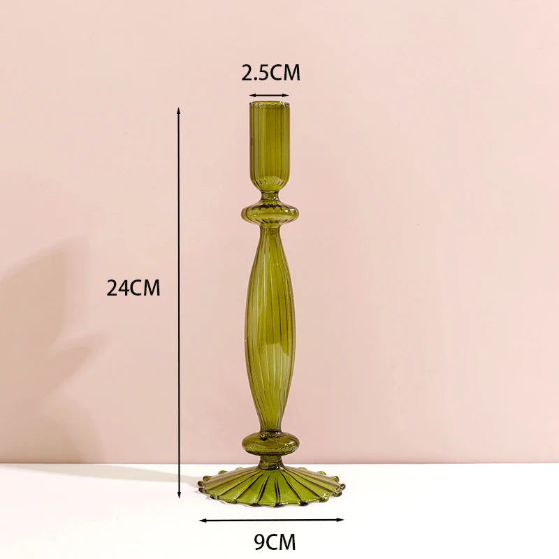 bougeoir en verre européen pour décoration et mariage - vue 29 sur 30