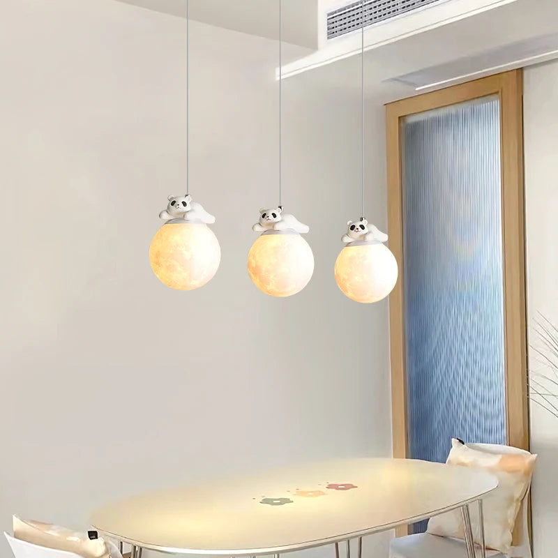 lampe led suspendue décorative en forme d'ours mignon - vue 3 sur 14