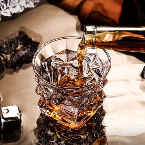 Verre whisky old fashioned gravé style classique élégant