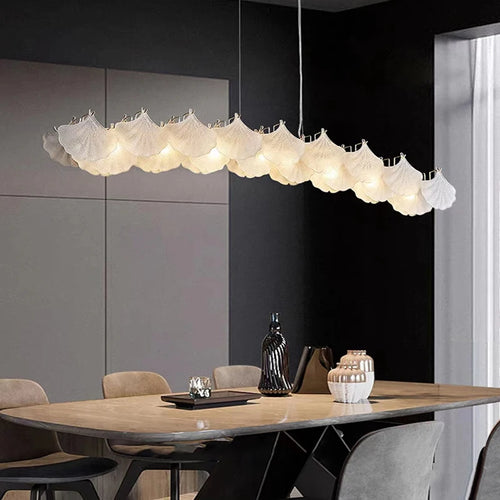 Minimalistischer Retro-Kronleuchter aus Glas für elegante Einrichtung - vue 3 sur 11