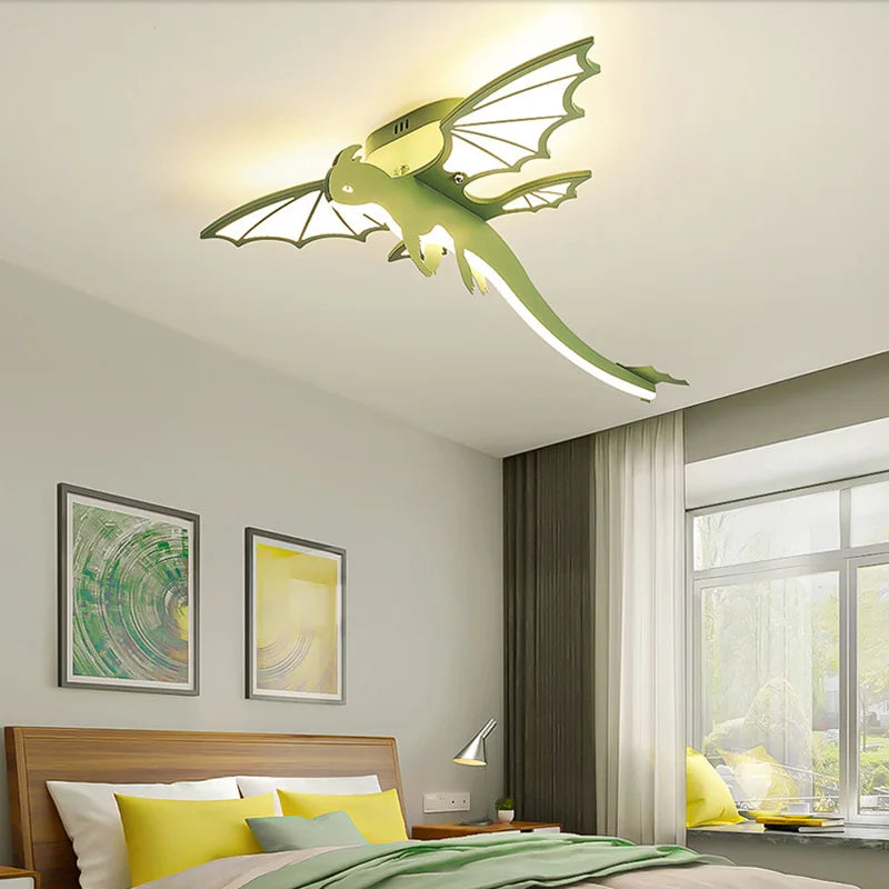 plafonnier dinosaure pour chambre d'enfants design ludique et moderne - vue 6 sur 9