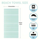 serviette de plage turque rayures pompons sechage rapide