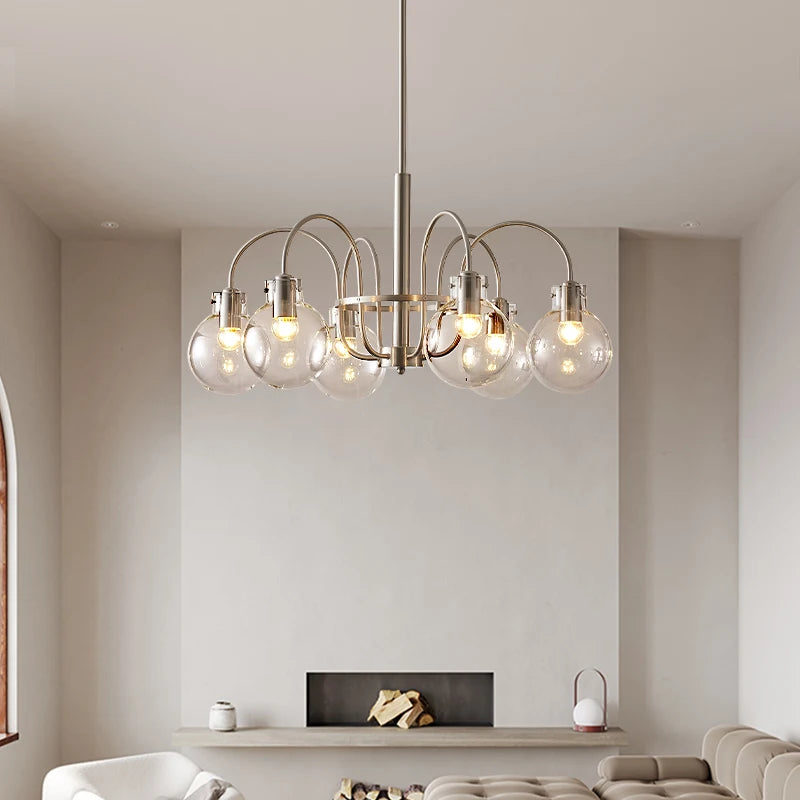 lustre en verre style bauhaus pour décoration intérieure moderne - vue 5 sur 8