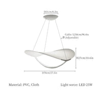 Italy Design High Quality Dining Room Kitchen Island Hanging Lamp Pendant Light Cloth Ceiling Chandelier  Close to Original