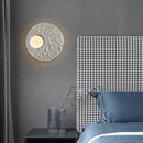 applique murale led design nordique en forme de lune en résine décorative