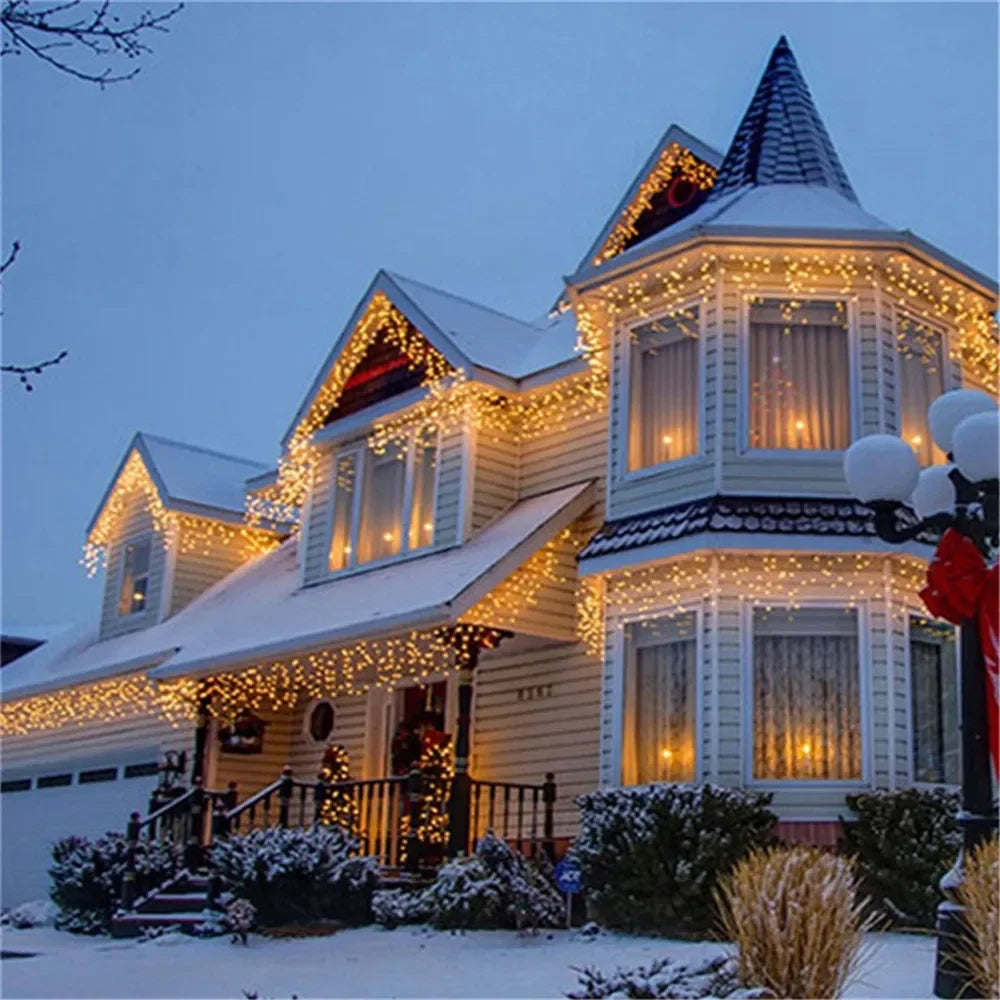 guirlande lumineuse extérieure décorations de Noël pour hiver - vue 3 sur 12