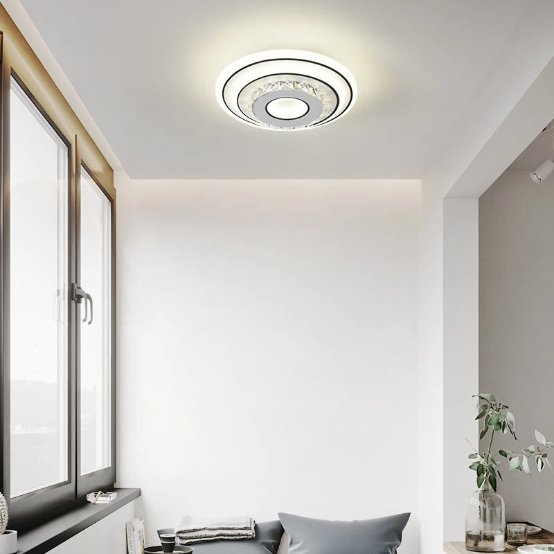 plafonnier moderne minimaliste en cristal à led créatif - vue 7 sur 10