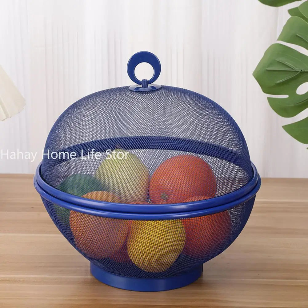 panier à fruits en maille avec couvercle anti-mouche en inox - vue 7 sur 7