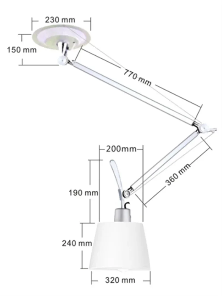 suspension pliable et mobile design italien pour éclairage moderne - vue 6 sur 6