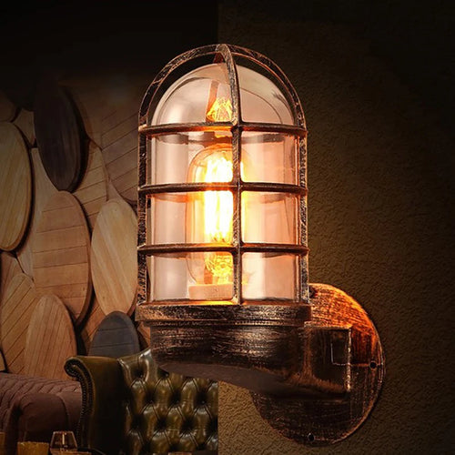 Vintage Industrielle LED-Wandleuchte aus Eisen im Loft-Stil Retro Modern - vue 6 sur 7