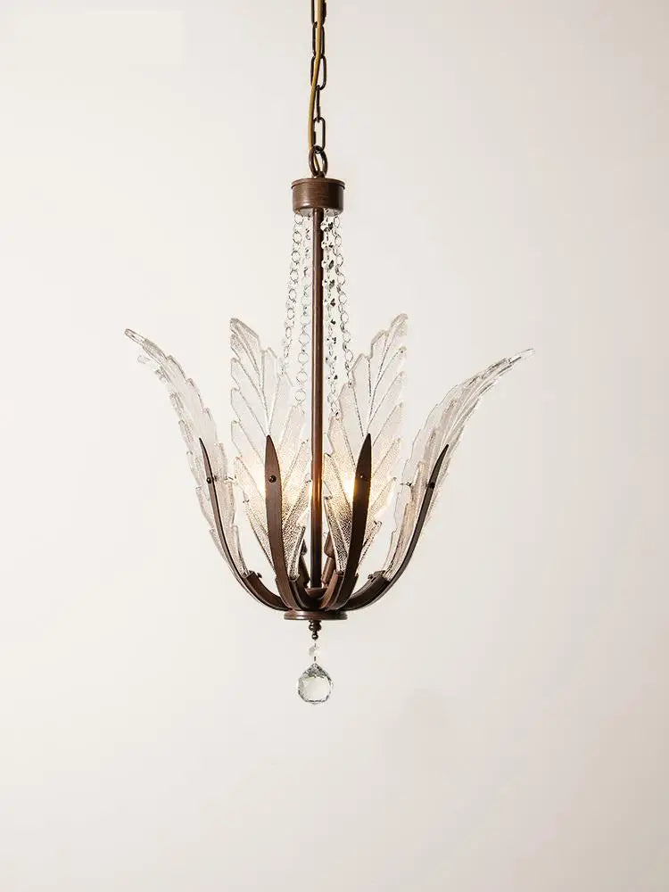 lustre vintage en cristal pour éclairage intérieur élégant - vue 4 sur 9