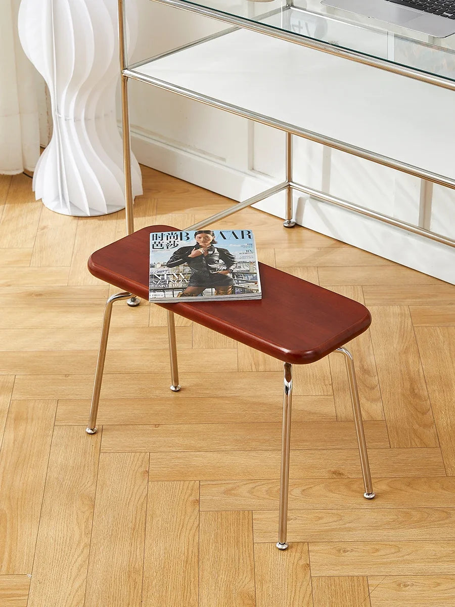 banc en bois massif style rétro pour décoration polyvalente - vue 3 sur 9