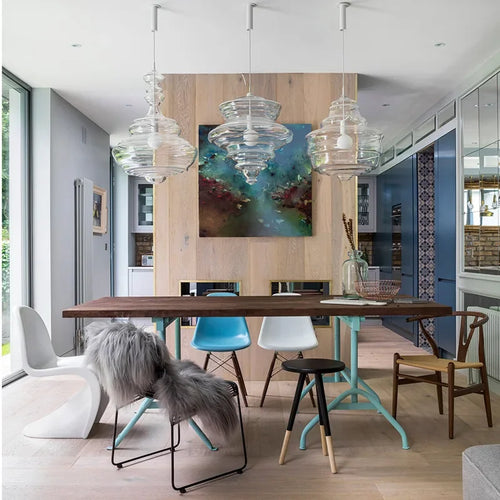 lampe suspendue en verre design moderne pour bars et cafés