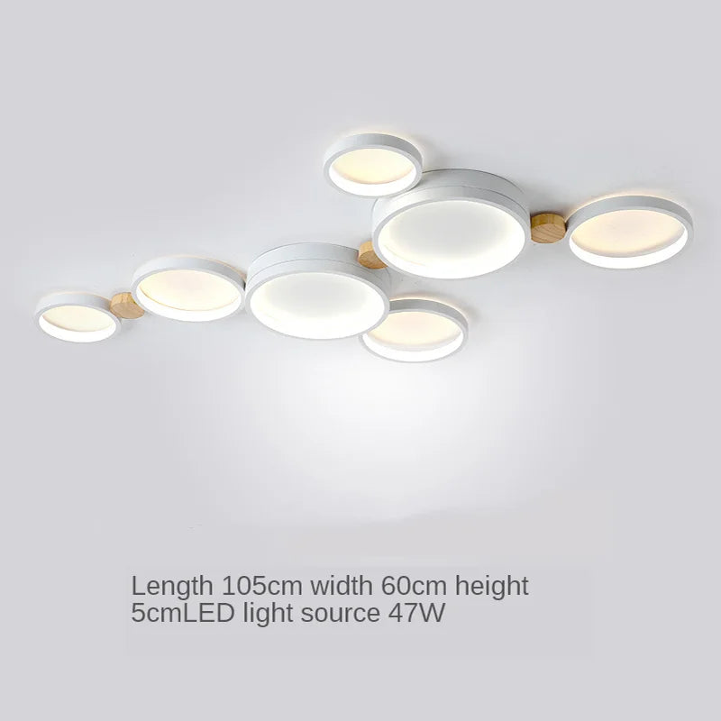 plafonnier moderne en bois avec éclairage led intérieur - vue 25 sur 36