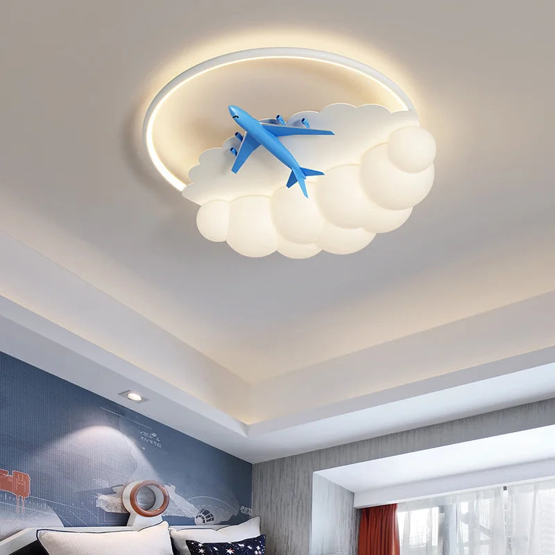 lustre moderne led pour enfant en forme d'avion - vue 6 sur 12