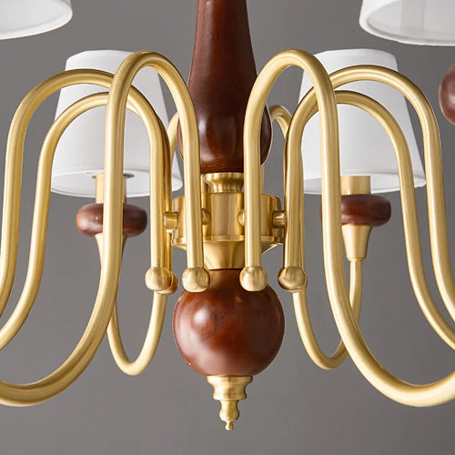 Kronleuchter aus Kupfer für modernes und elegantes Wohnambiente - vue 6 sur 7