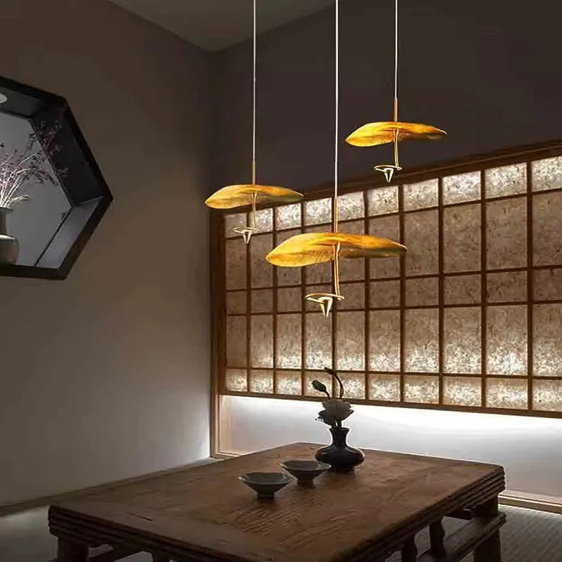 Moderner LED-Kronleuchter aus Kupfer für elegante Wohnraumgestaltung - vue 5 sur 10