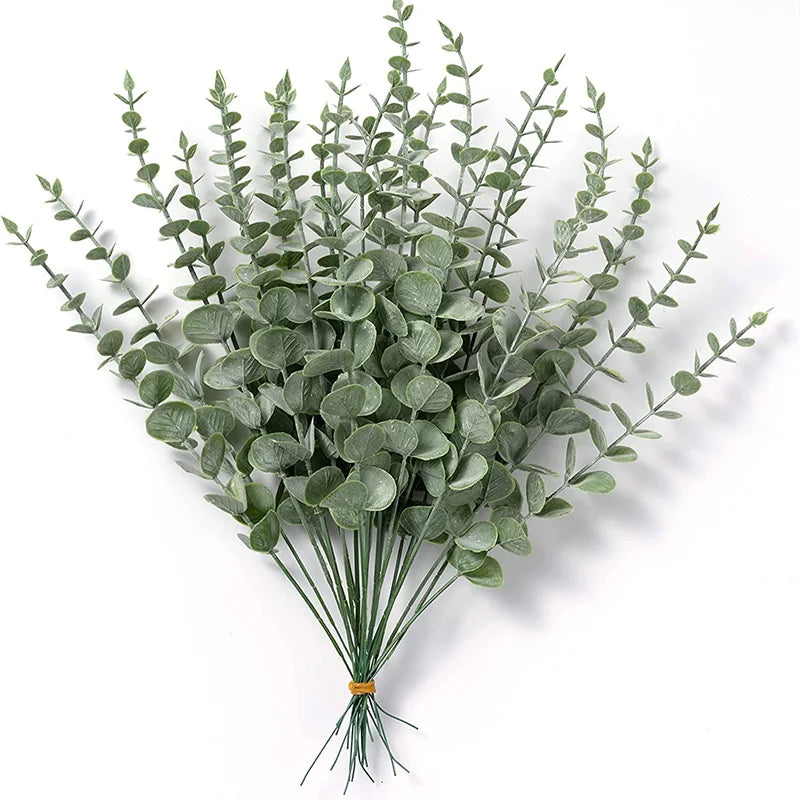 lot de 20 tiges d eucalyptus artificielles pour décorations festives - vue 8 sur 8