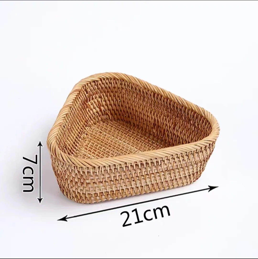 panier de rangement tissé à la main en rotin pour cuisine et pique-nique - vue 9 sur 22