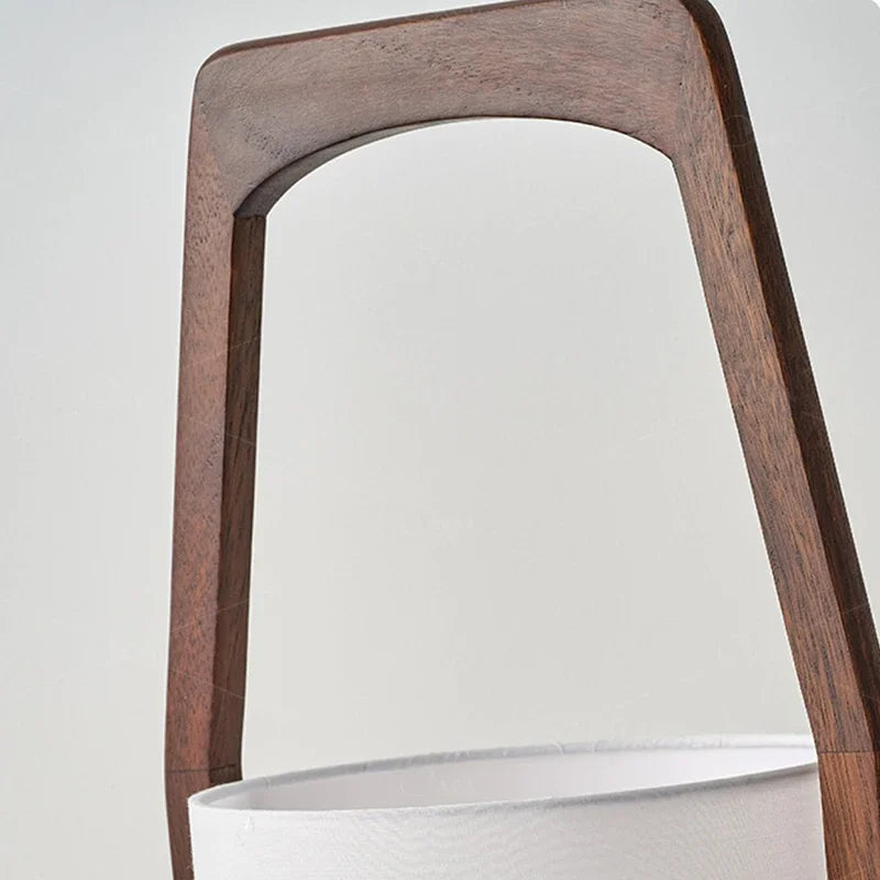 lampadaire japonais rétro en bois massif design créatif et simple - vue 7 sur 6