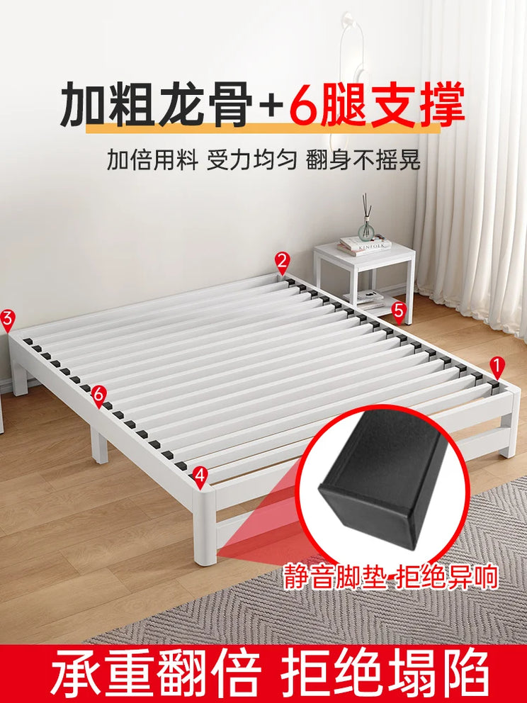 Single tatami bed frame, modern and simple home master bedroom, 1.8-meter double iron bed