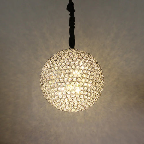 Moderner Kristall-Kronleuchter Kugelform mit LED-Beleuchtung - vue 3 sur 7