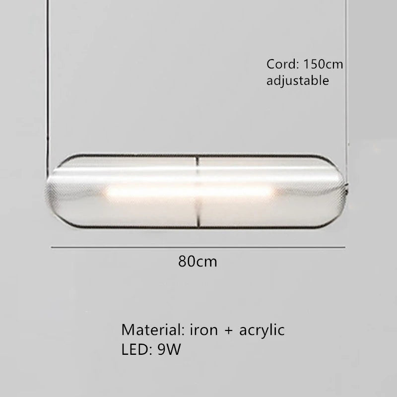 Moderne LED-Pendelleuchte mit verstellbarem Kabel für Bar und Büro - vue 11 sur 12