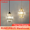 Nordique moderne K9 cristal Lustre intérieur plafonnier couloir escaliers suspension chambre Lustre salle à manger luminaires décor à la maison