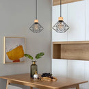lustre vintage industriel en métal cage loft luminaire