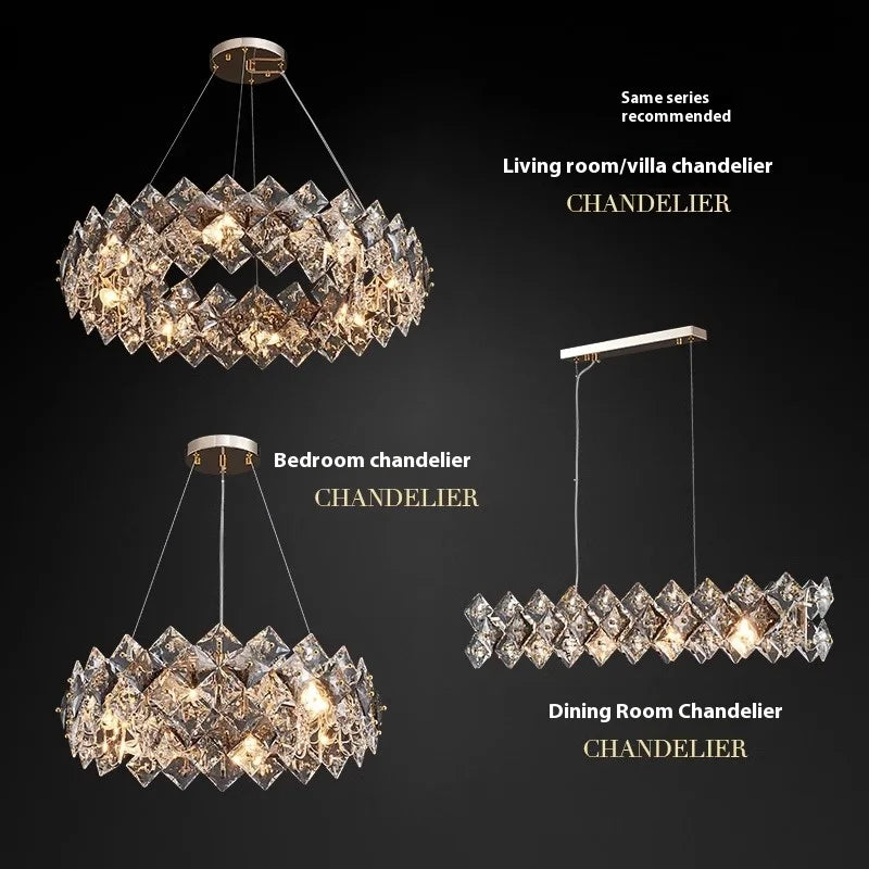 lustre en cristal design minimaliste pour un intérieur élégant - vue 4 sur 8