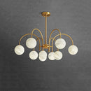 suspension LED circulaire à neuf têtes en marbre design nordique moderne