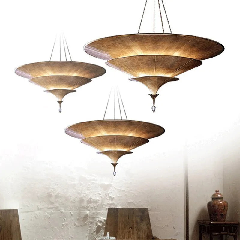 Lustre d'ambiance bouddhiste d'asie du sud-est - vue 5 sur 9