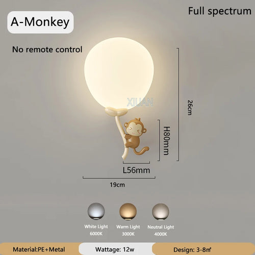 Kreative Wandleuchte in Ballonform für Kinder - vue 10 sur 10