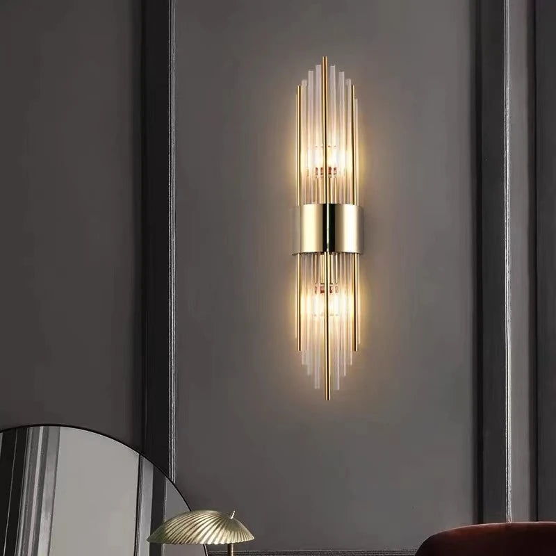 applique murale mini en verre et acier inoxydable pour divers espaces - vue 3 sur 14