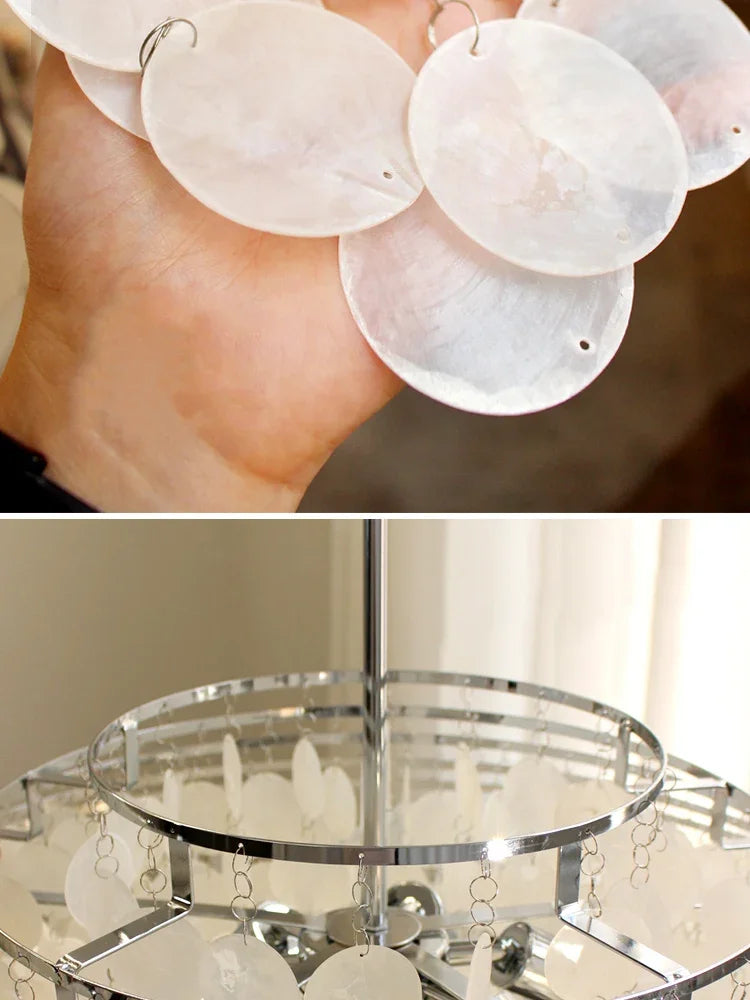 lustre en coquillage style français pour intérieur élégant - vue 7 sur 10